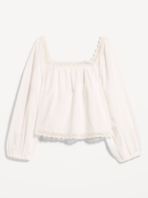 Image number 9 showing, Long-Sleeve Lace Trim Top