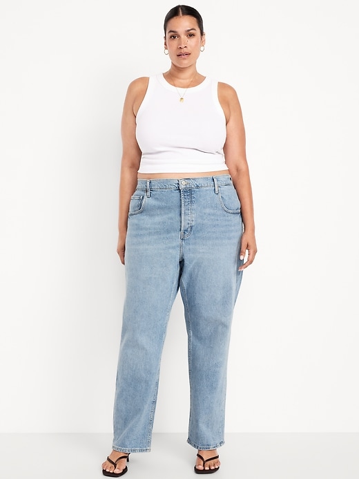 Image number 9 showing, Low-Rise Slouchy Straight Jeans