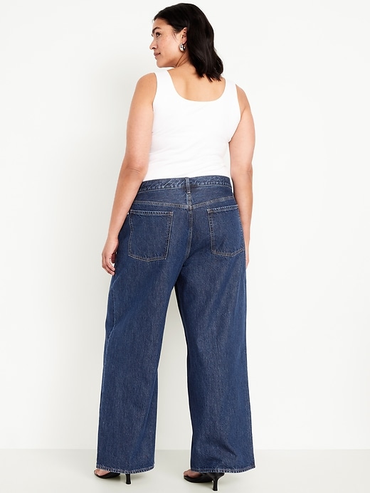 L'image numéro 8 présente Jean Wow à coupe généreuse à jambe large à taille mi-basse