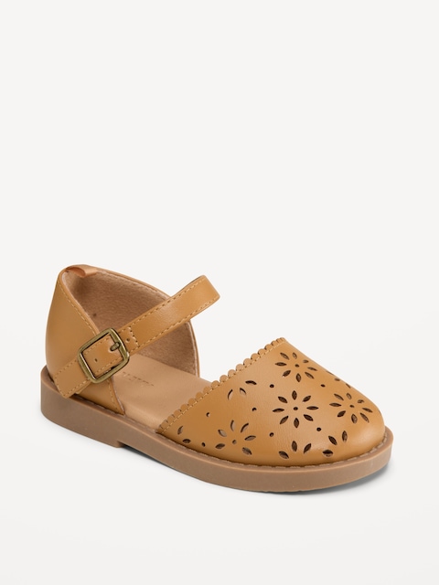 SANDALES DE BALLET ÉPAISSES EN SIMILICUIR POUR TOUTE-PETITE