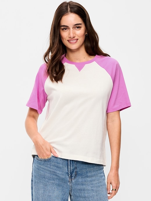 Image number 1 showing, Vintage Crew-Neck Raglan T-Shirt