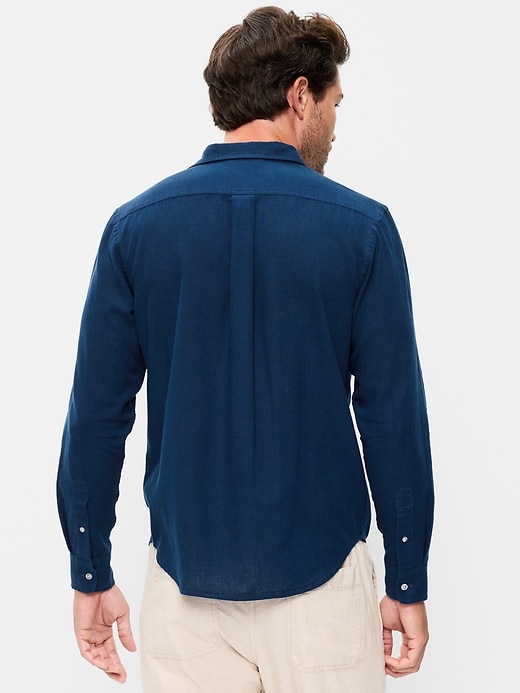 Image number 2 showing, Classic Fit Linen-Blend Shirt