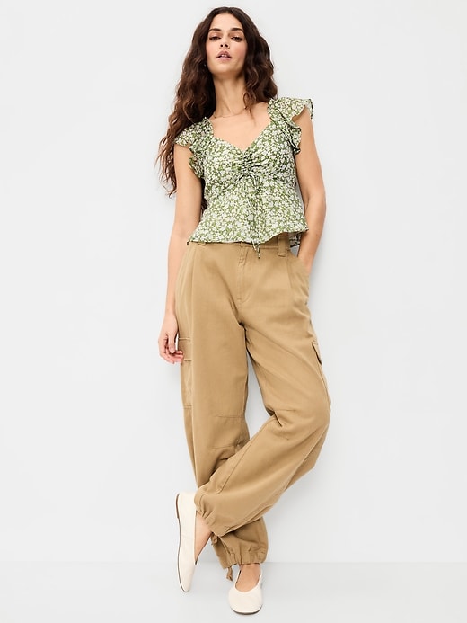 Image number 3 showing, Flutter-Sleeve Fit & Flare Top