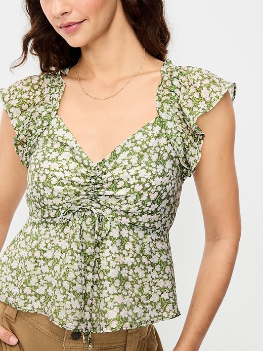 Image number 4 showing, Flutter-Sleeve Fit & Flare Top