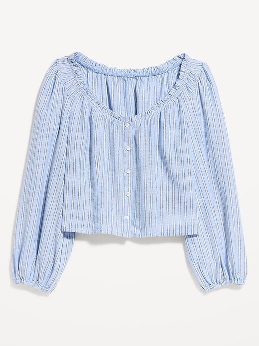 Image number 1 showing, Long-Sleeve Button-Down Top