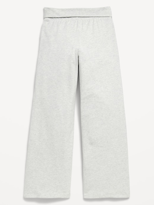 Image number 2 showing, Foldover Jersey Knit Wide-Leg Pants for Girls