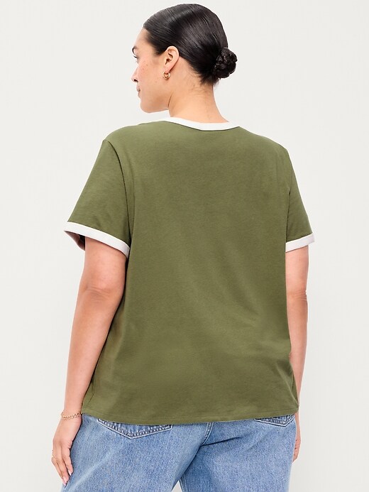 Image number 7 showing, EveryWear Crew-Neck Graphic Ringer T-Shirt