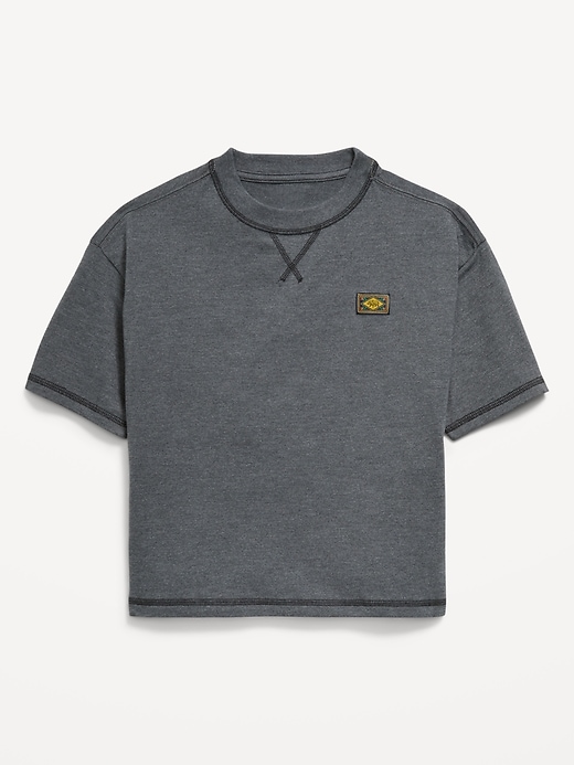 L'image numéro 2 présente T-shirt droit surdimensionné à manches courtes pour garçon