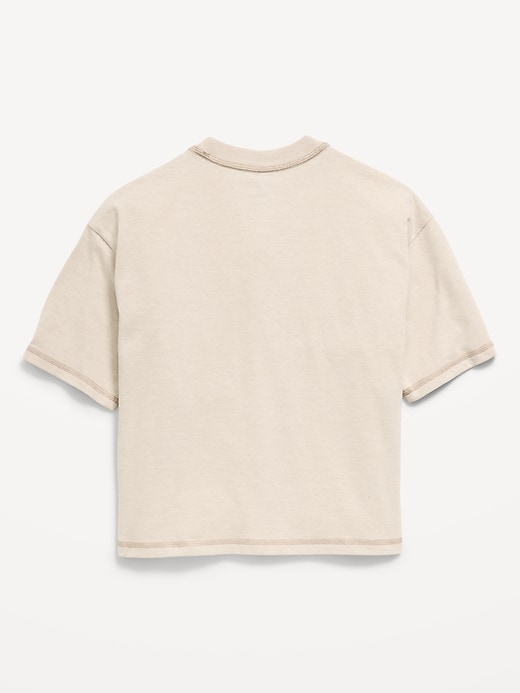 L'image numéro 3 présente T-shirt droit surdimensionné à manches courtes pour garçon