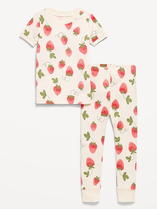 Image number 1 showing, Snug-Fit Printed Pajama Set for Toddler & Baby