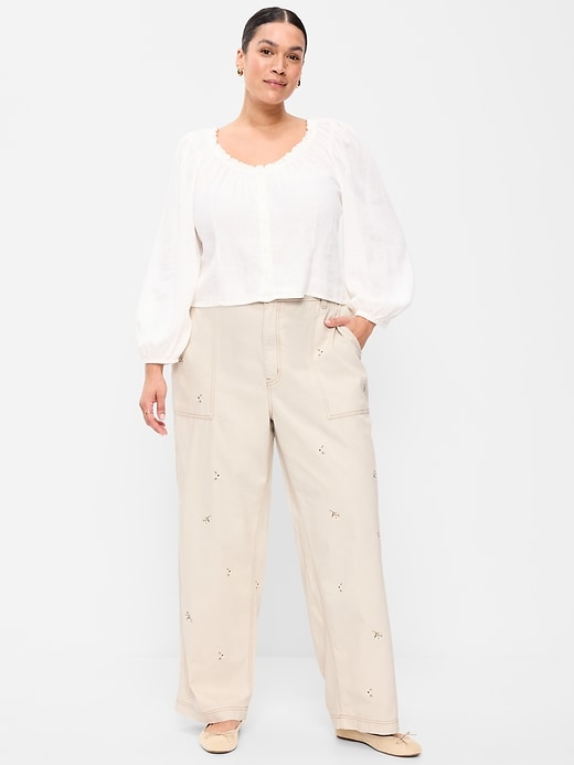 Image number 5 showing, High-Waisted Straight Ankle Pants