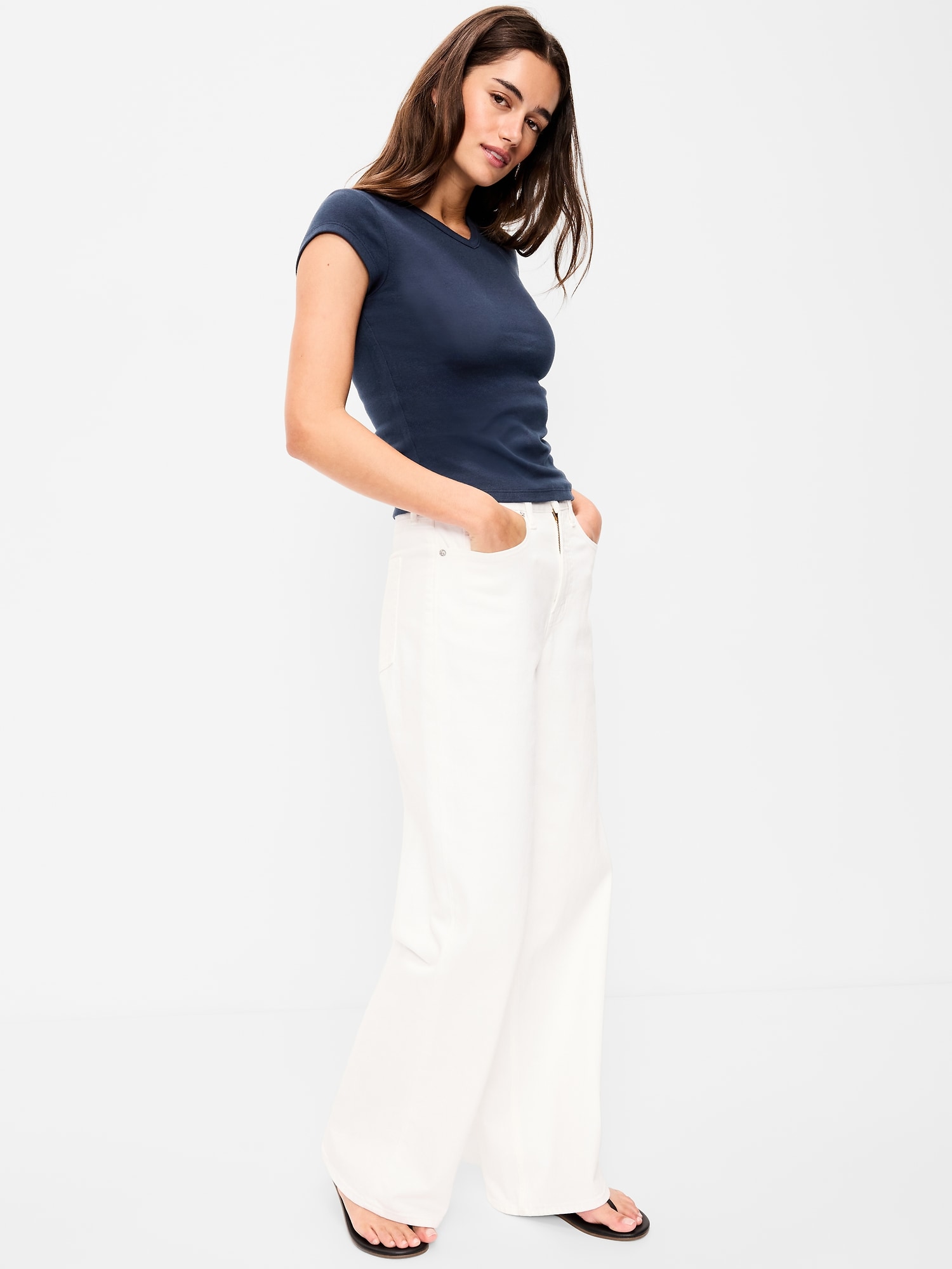 Snug High V-Neck T-Shirt