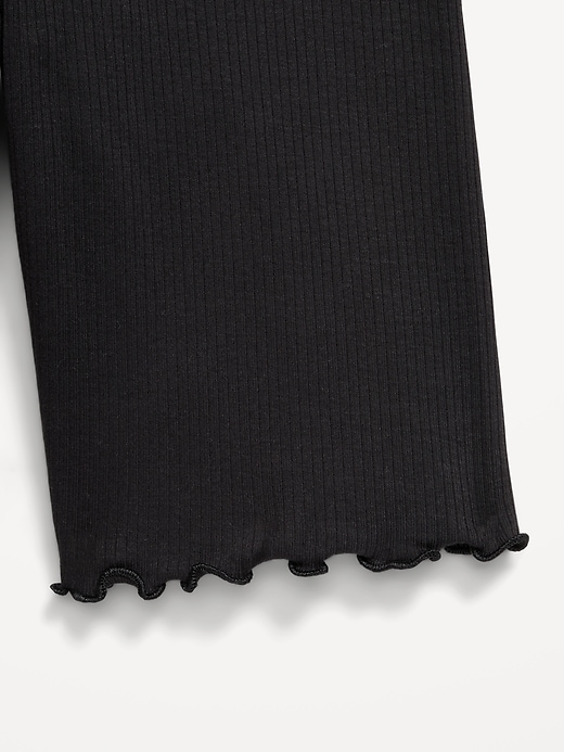 Image number 3 showing, Ribbed Lettuce-Edge Biker Shorts for Girls