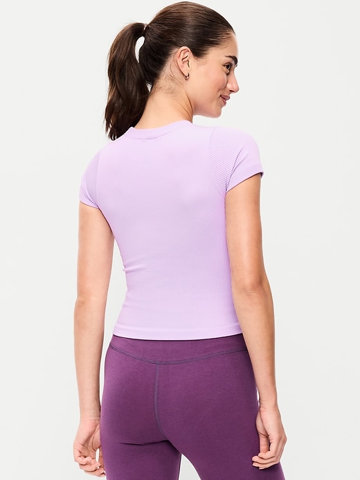 Image number 2 showing, Exhale Seamless Fitted Rib T-Shirt
