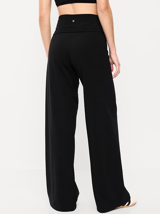 Image number 2 showing, High-Waisted PowerChill Fold-Over Wide-Leg Pants