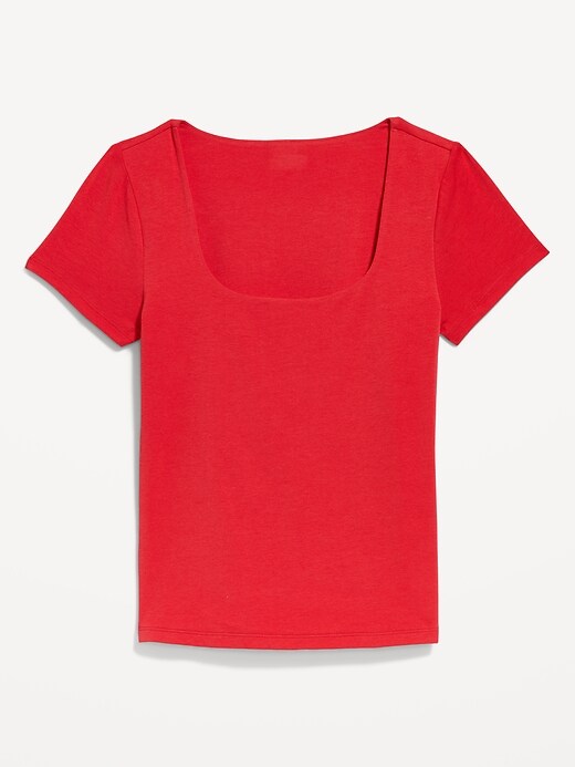 Image number 4 showing, Hug Double-Layer Scoop-Neck Top