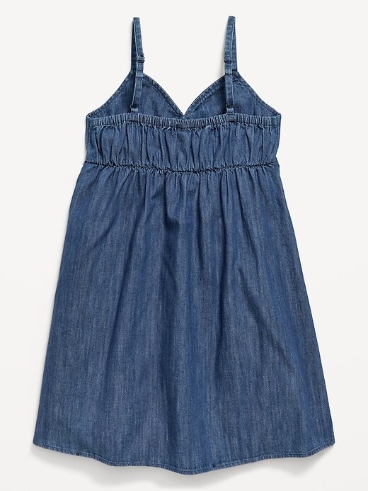 Image number 2 showing, Sleeveless Swing Jean Dress for Girls