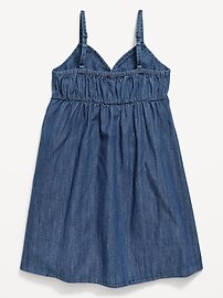 Image number 2 showing, Sleeveless Swing Jean Dress for Girls