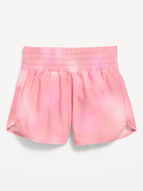 SHORT DE COURSE À OURLET ARRONDI FENDU À TAILLE HAUTE POUR FILLE