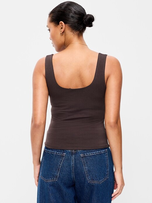 Image number 2 showing, Hug Double-Layer Scoop-Neck Tank Top