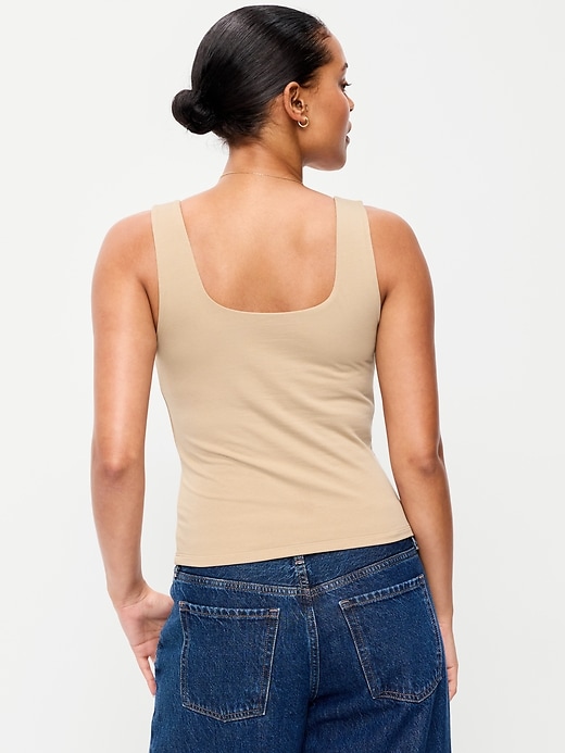 Image number 2 showing, Hug Double-Layer Scoop-Neck Tank Top