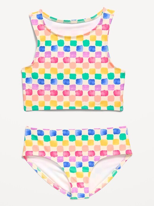 L'image numéro 1 présente Maillot de bain tankini à motif pour fille