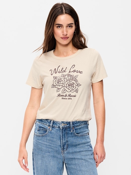 Image number 1 showing, EveryWear Crew-Neck Graphic T-Shirt