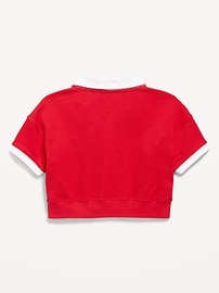 Image number 3 showing, Short-Sleeve Cropped Retro Terry Polo for Girls