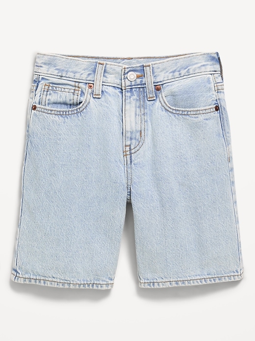 Image number 1 showing, Knee Length Baggy Jean Shorts for Boys