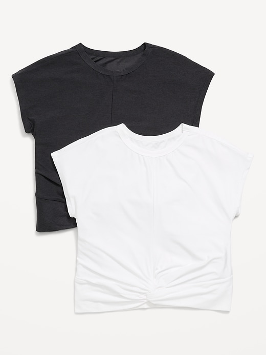 L'image numéro 1 présente T-shirt à manches courtes et nœud sur le devant NuageSport pour fille