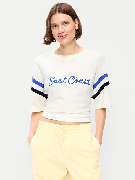 Image number 1 showing, Short-Sleeve Loose Crew-Neck T-Shirt