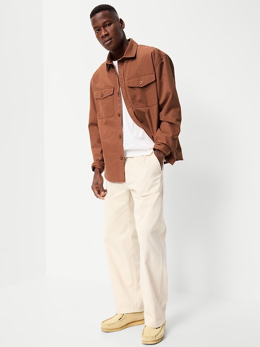 Image number 3 showing, Oversized Canvas Workwear Shirt