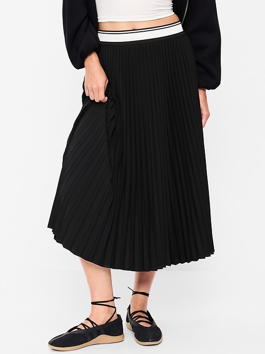 Image number 1 showing, StretchTech Pleated Midi Skirt