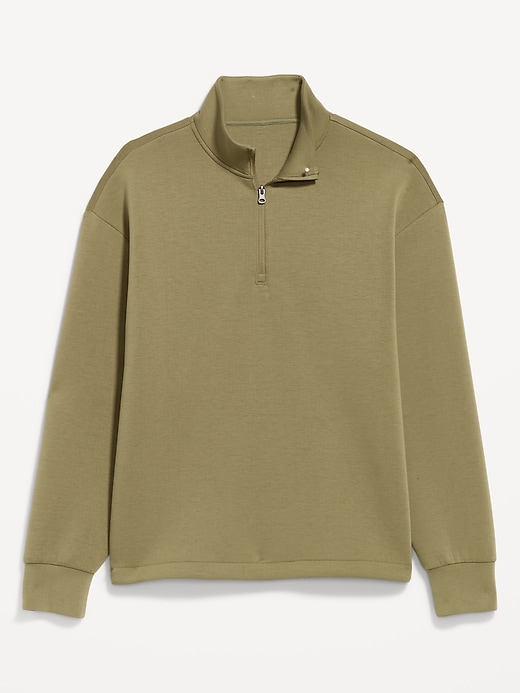 L'image numéro 4 présente Chandail surdimensionné à glissière au quart en molleton raffiné