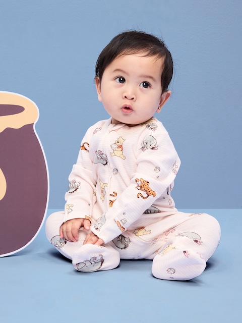 UNE-PIÈCE NUIT OU JEU À PIEDS À GLISSIÈRE À DOUBLE SENS WINNIE L'OURSON OLD NAVY X DISNEY POUR BÉBÉ