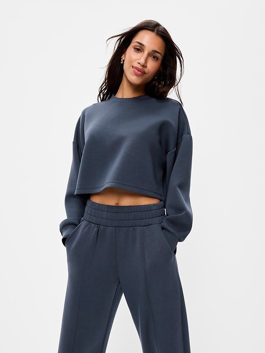 Image number 5 showing, Bounce Fleece Crew-Neck Cropped Top