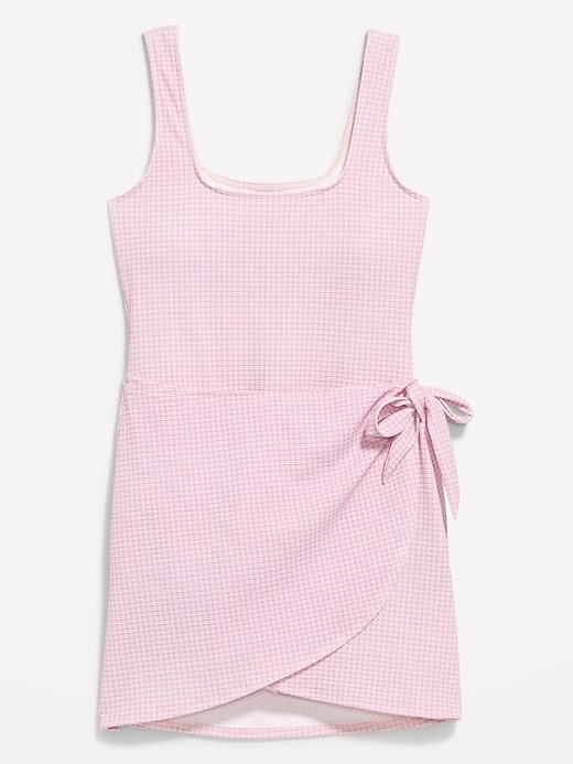 Image number 1 showing, Pique Side-Tie Swim Dress