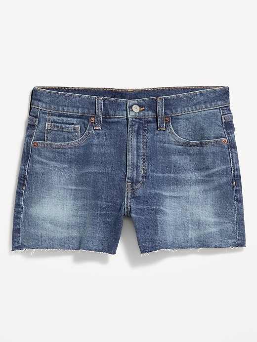 Image number 1 showing, Curvy High-Waisted OG Jean Cut-Off Shorts -- 4-inch inseam