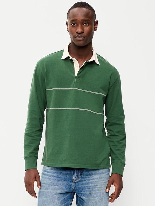 Image number 1 showing, Color-Block Rugby Polo