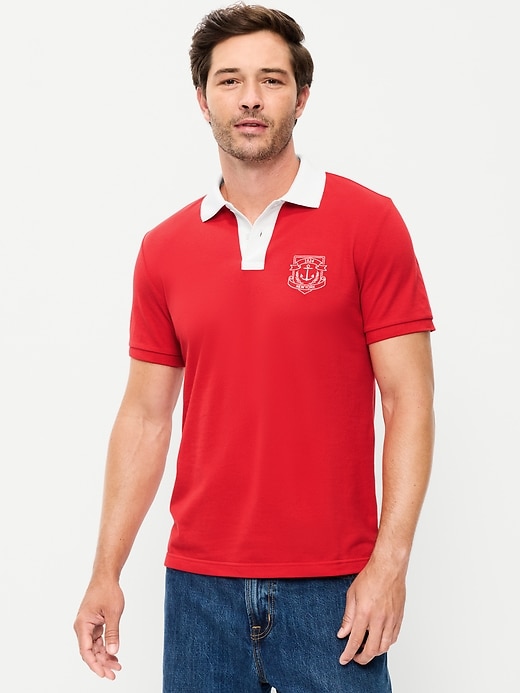 Image number 1 showing, Classic Fit Pique Graphic Polo