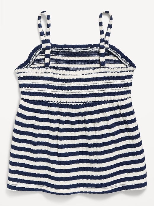 Image number 3 showing, Printed Sleeveless Textured Smocked Top for Girls