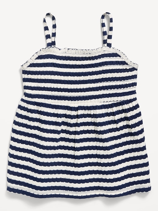 Image number 2 showing, Printed Sleeveless Textured Smocked Top for Girls