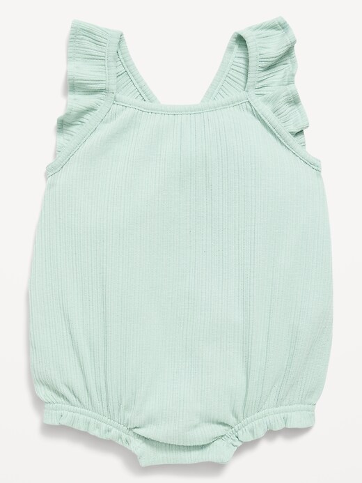 Image number 1 showing, Sleeveless Ruffle-Trim Romper for Baby