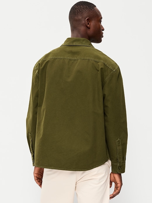 Image number 2 showing, Oversized Canvas Workwear Shirt