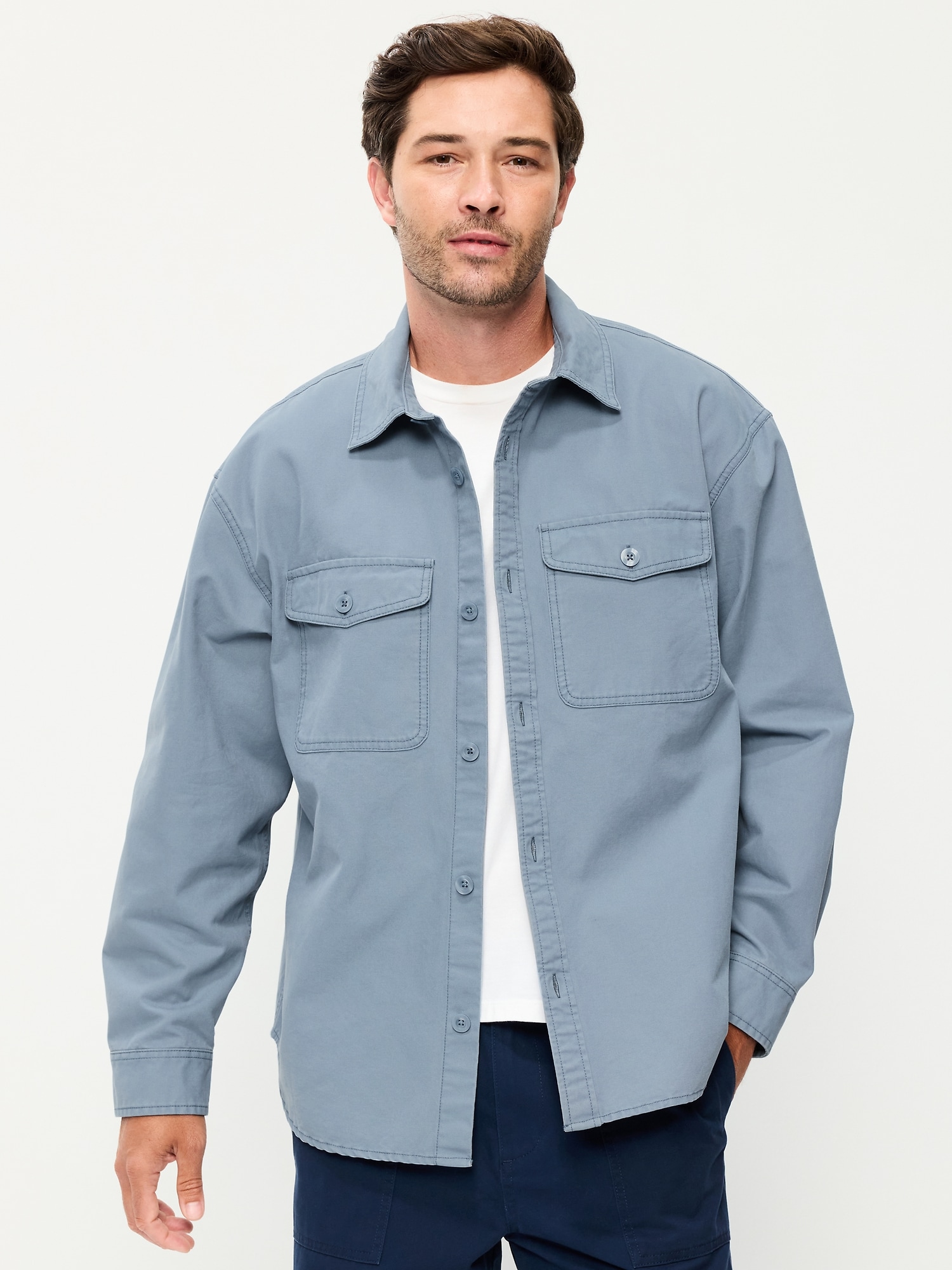 Oversized Canvas Workwear Shirt