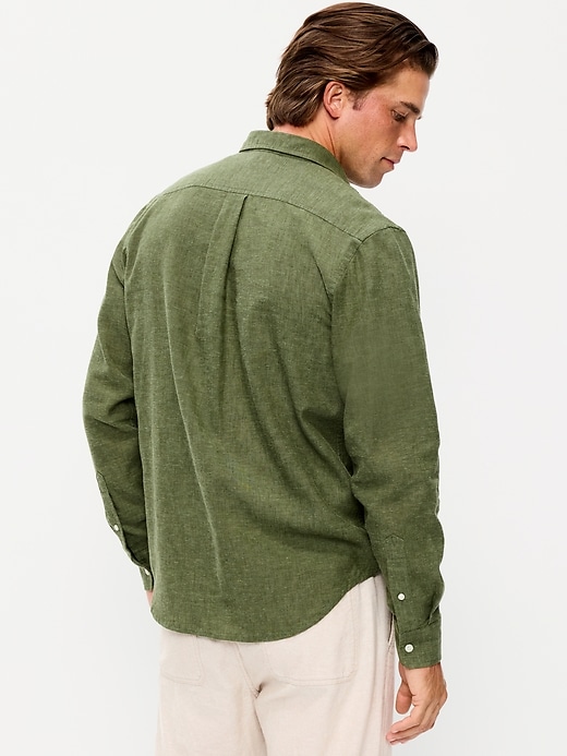 Image number 2 showing, Classic Fit Linen-Blend Shirt