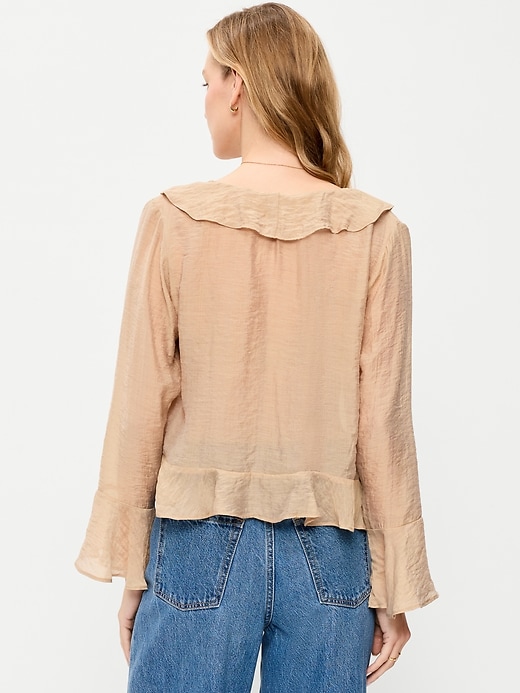 Image number 2 showing, Bell-Sleeve Ruffle Top