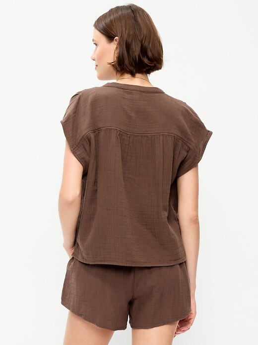 Image number 2 showing, Short-Sleeve Popover Top