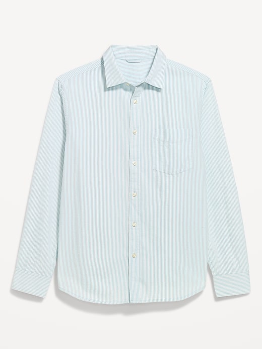 Image number 4 showing, Long-Sleeve Relaxed Striped Pocket Shirt