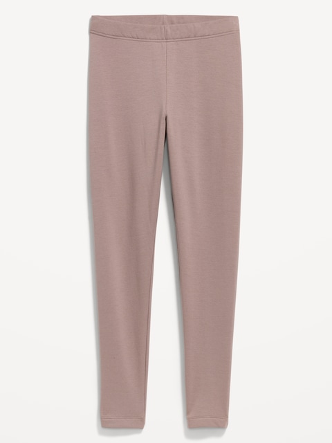 High-Waisted Fleece-Lined Ankle Leggings